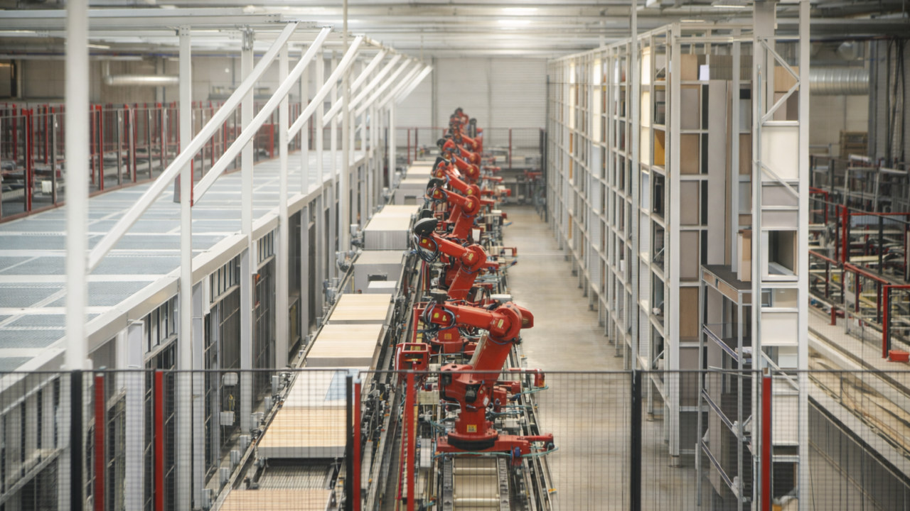 Usine automatisée et robots industriels