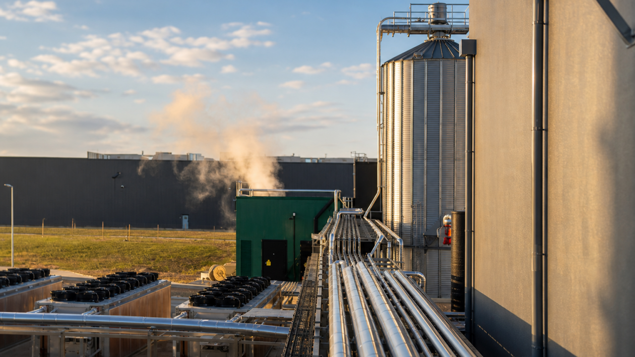 Usine industrielle d'Intact dans le Loiret