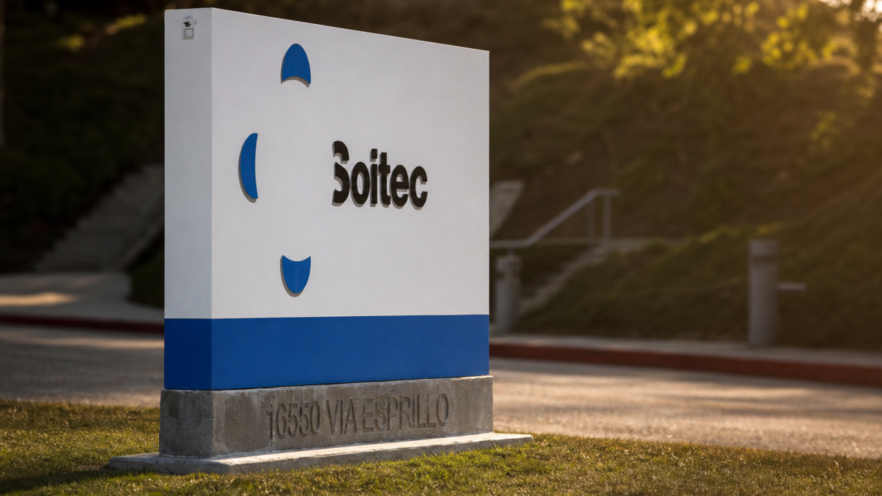 Soitec sign at company campus