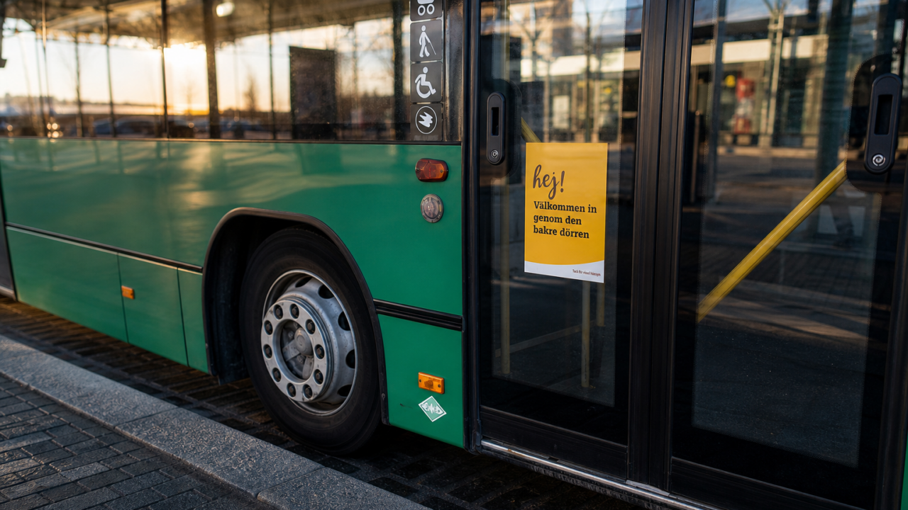 Bus de transport public en Suède