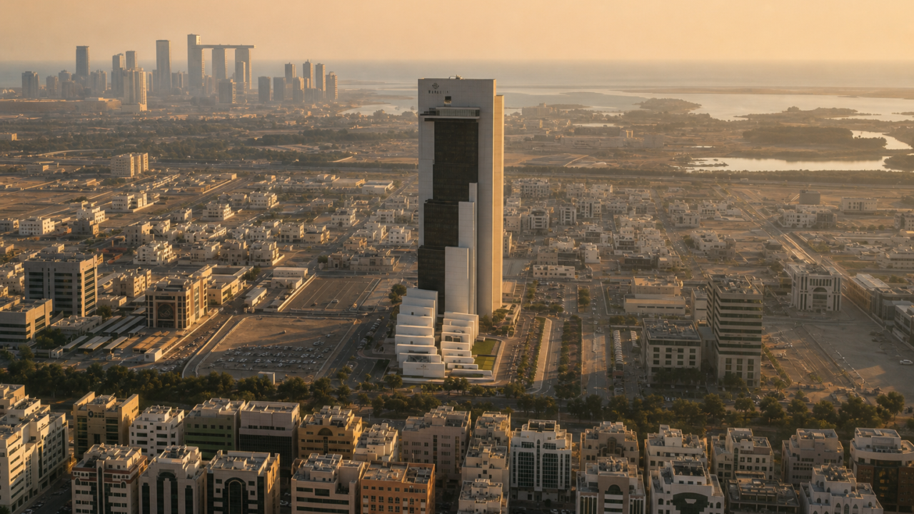 Abu Dhabi tower and skyline