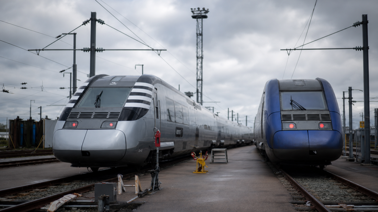 TER trains in Bretagne depot