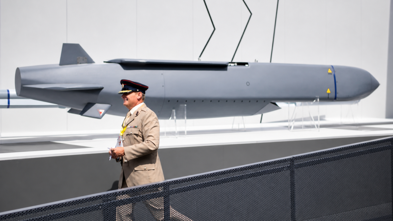 Defense missile at exhibition