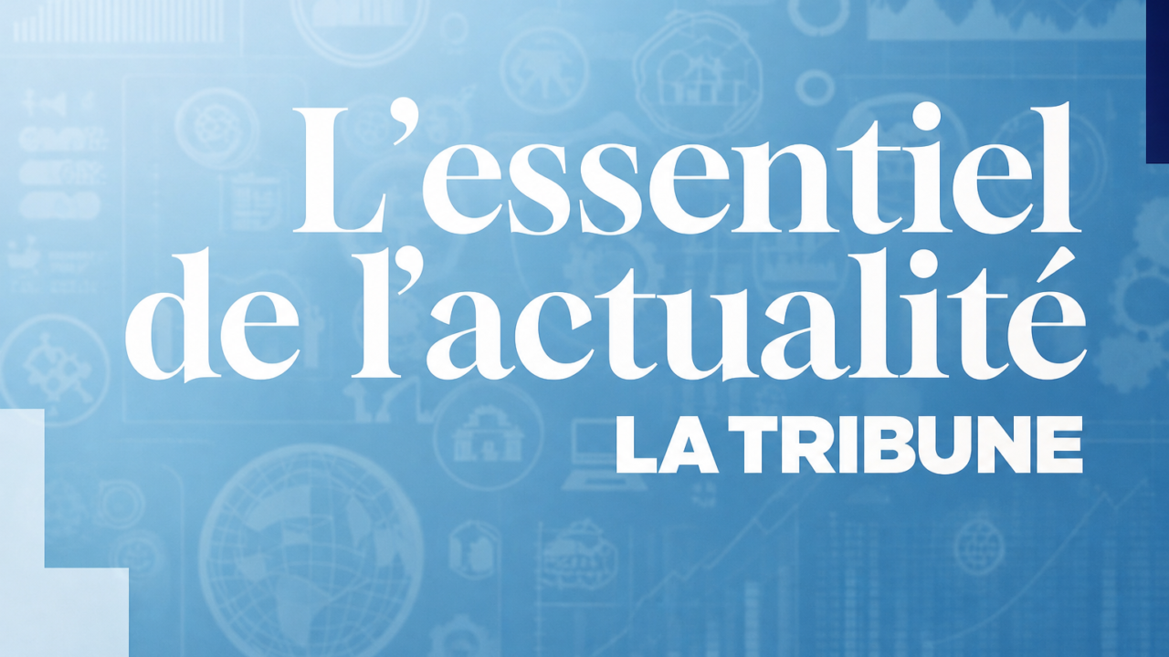 French business news title card