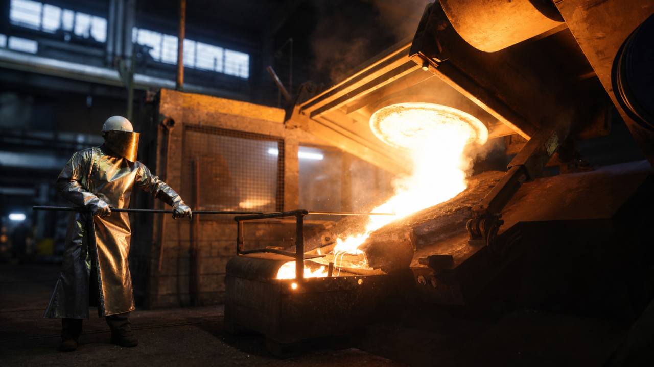 Canicule et fonderie industrielle