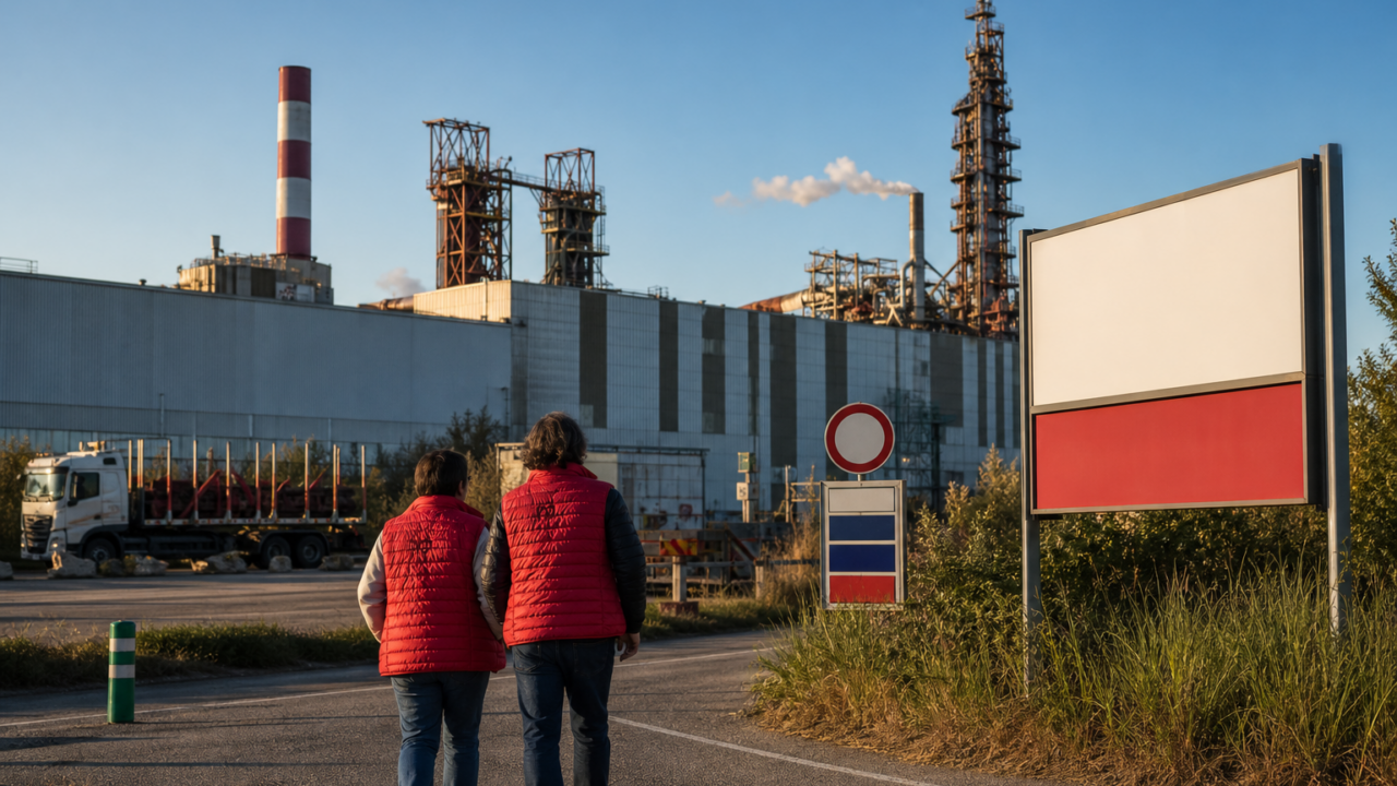 Pulp plant and industrial site access