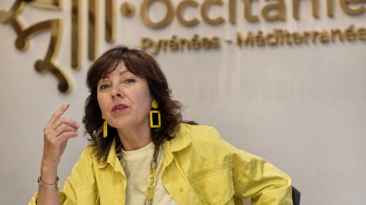 Occitanie energy policy press backdrop