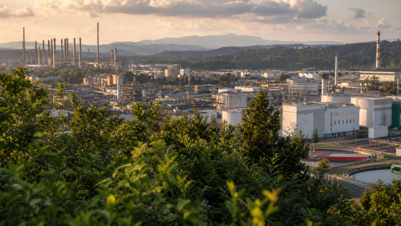 Industrial chemical plant in France