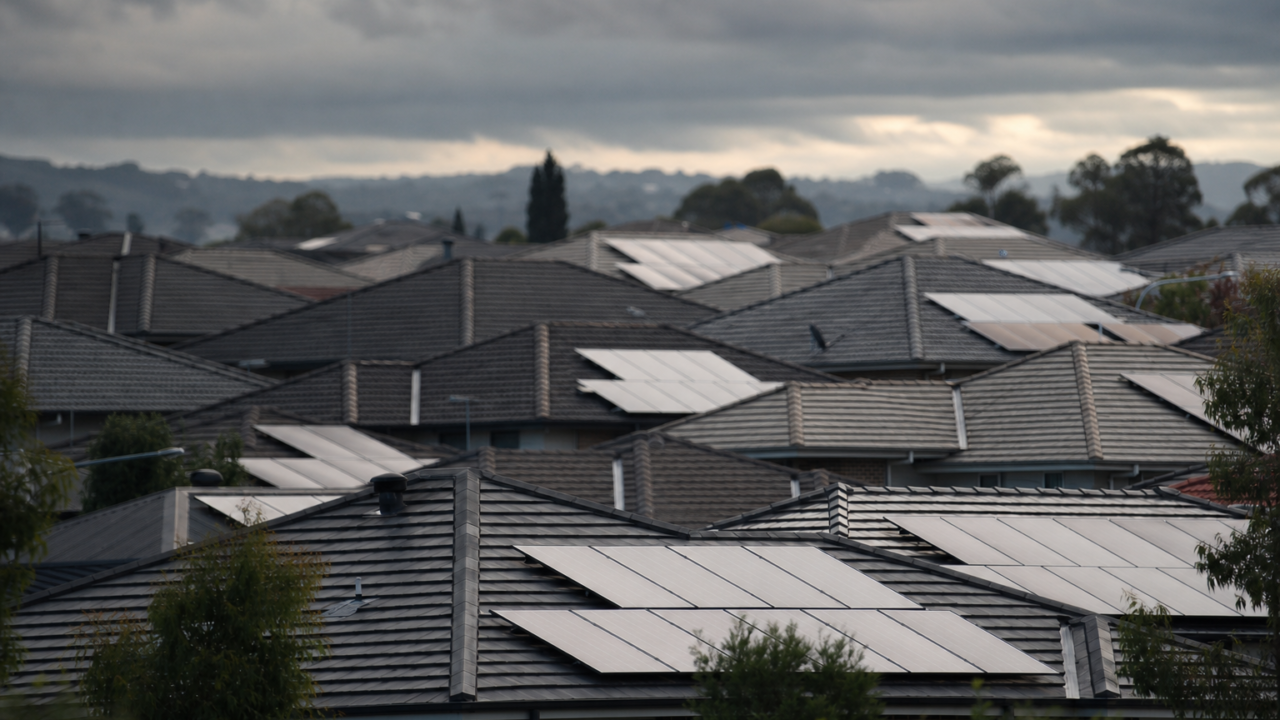 Toits résidentiels avec panneaux solaires