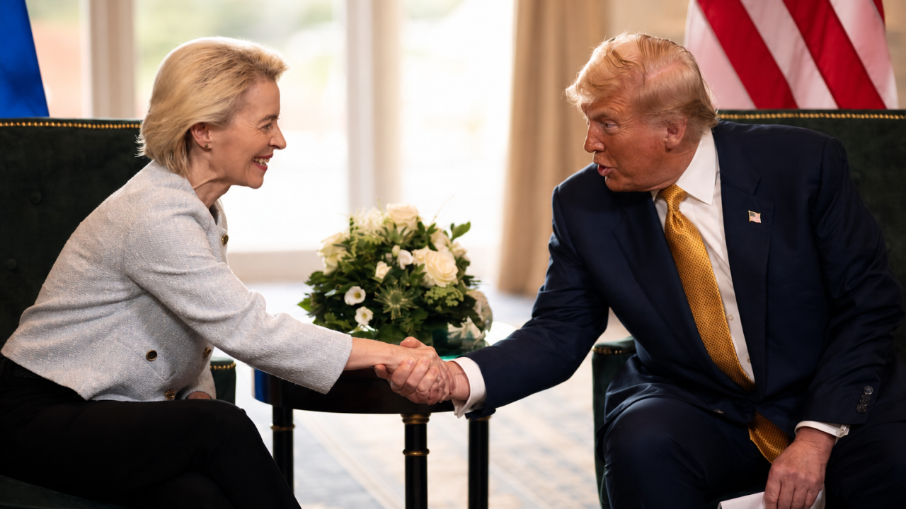 EU-US trade talks handshake