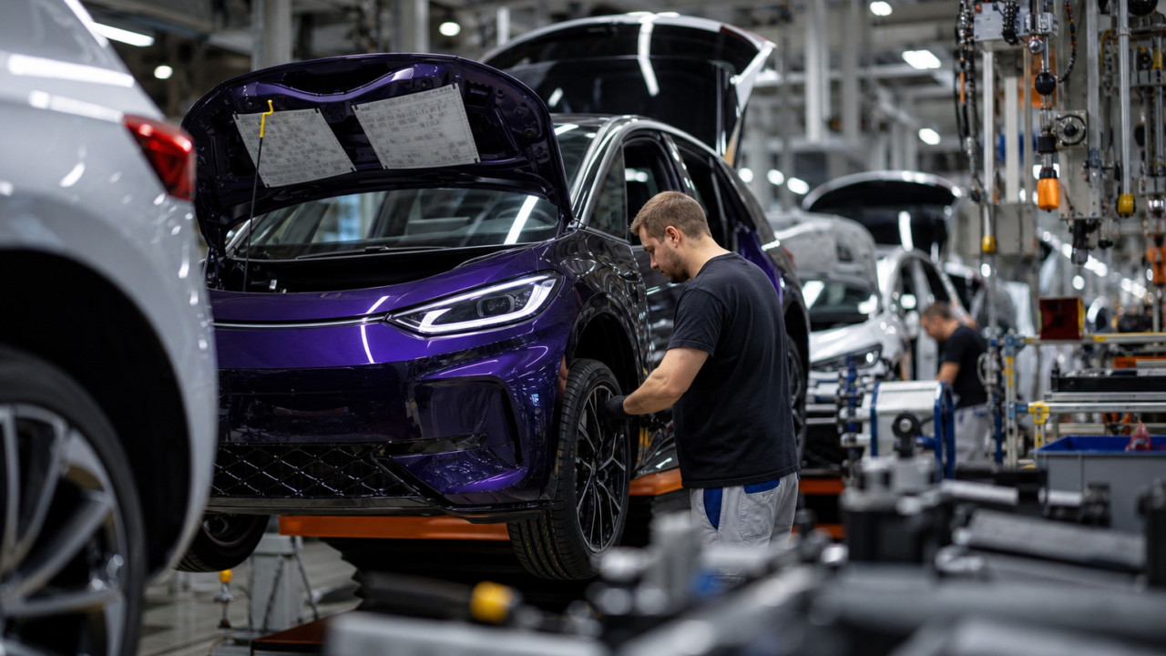 Automotive factory assembly line