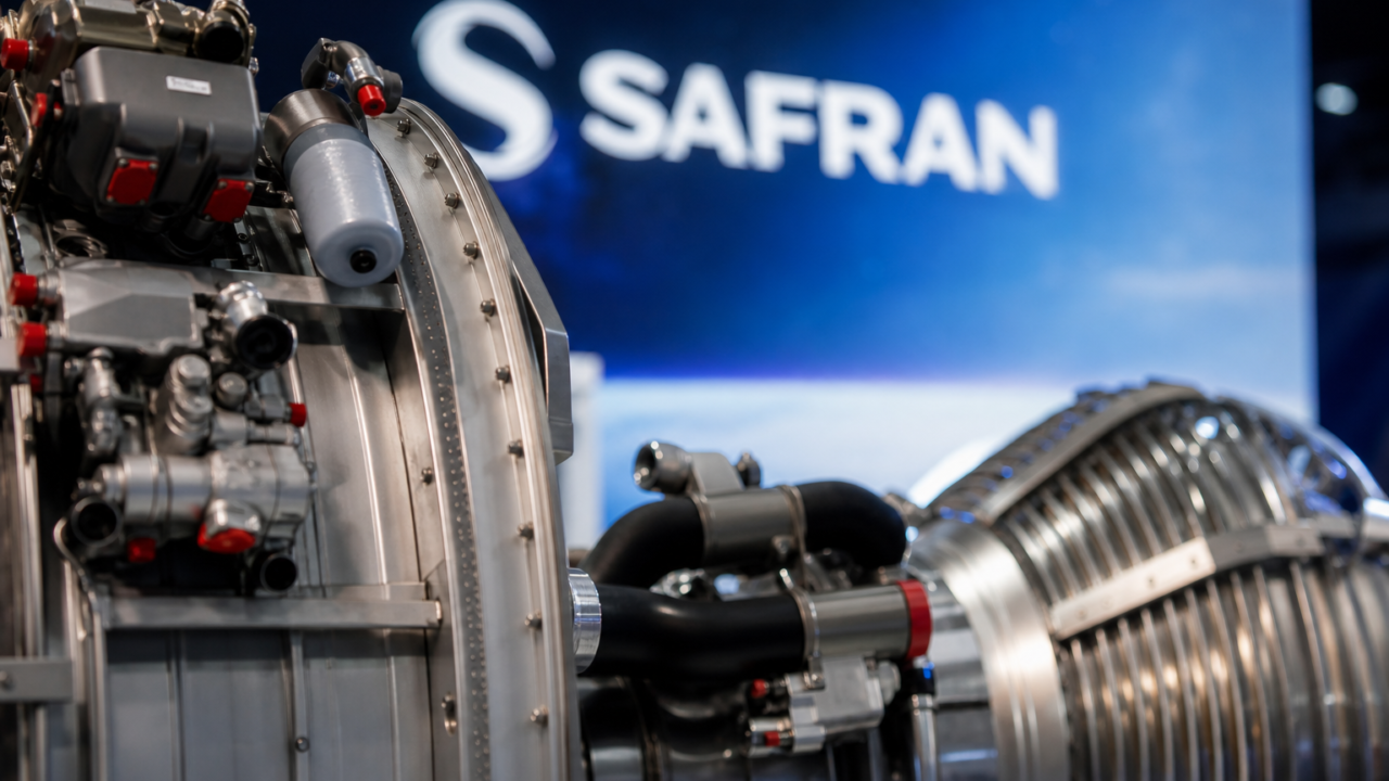 Safran defense machinery at exhibition