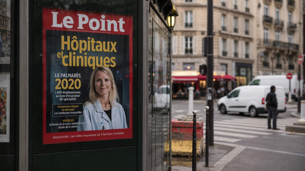 Le Point newsstand in Paris