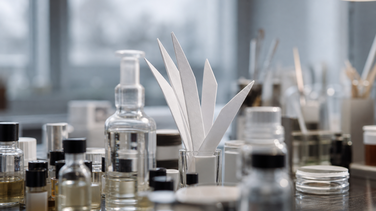 Robertet fragrance lab and samples