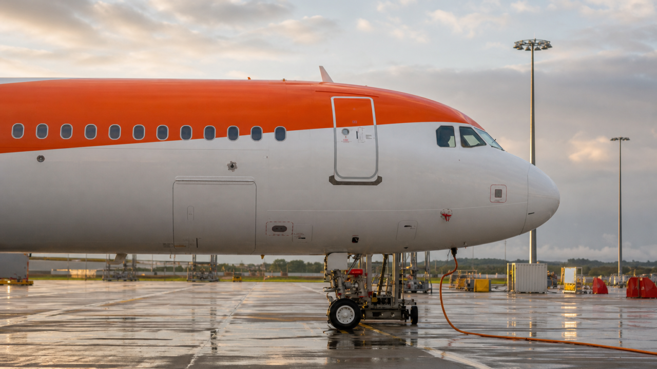 Avion immobilisé sur le tarmac d’un aéroport