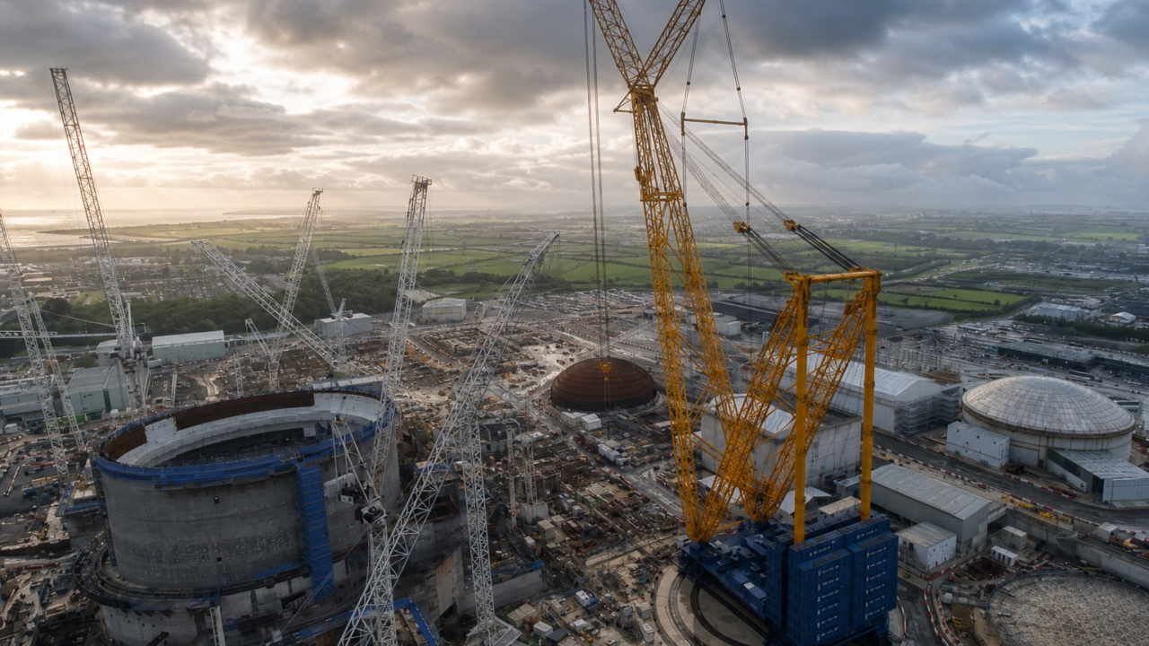 Méga-grue du chantier EPR2 à Penly