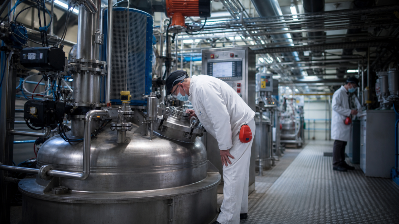 Pharmaceutical factory inspection scene