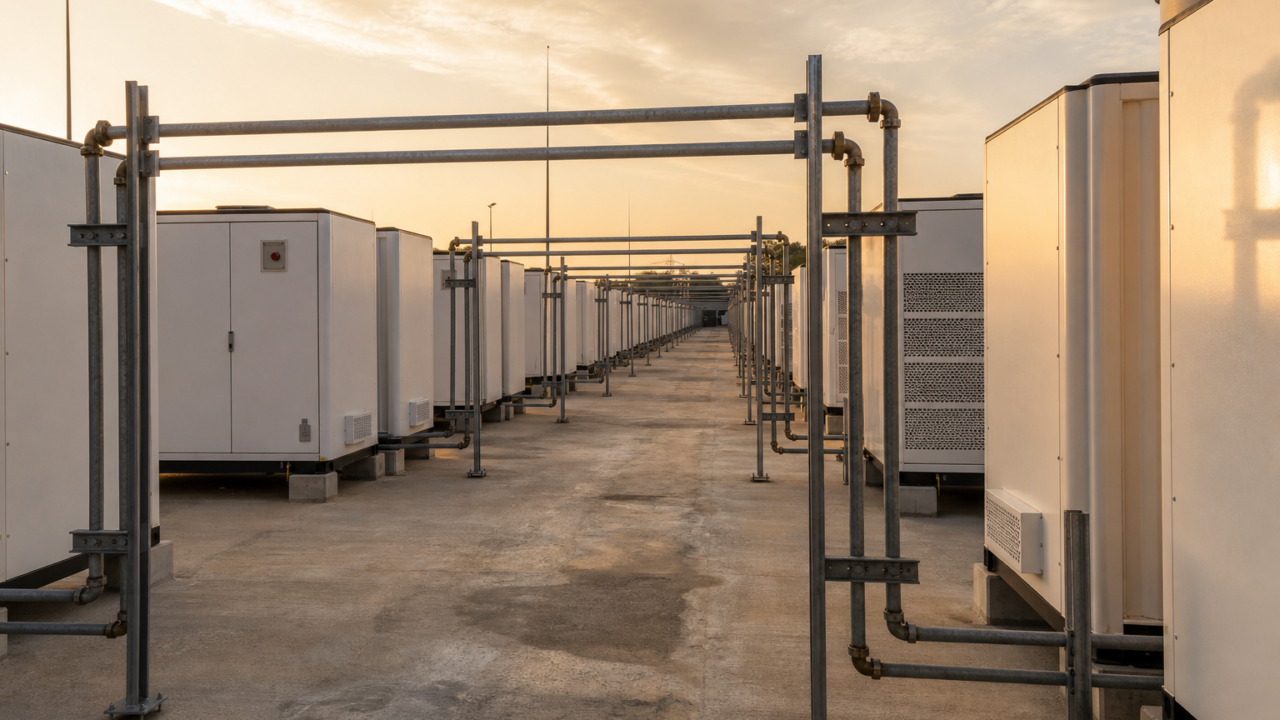 Site de batteries de stockage électrique