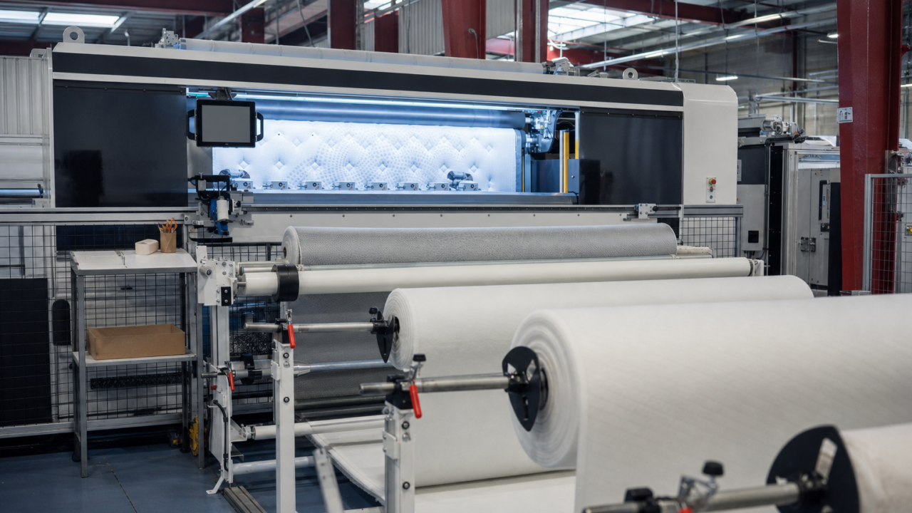 Ligne industrielle de fabrication de matelas