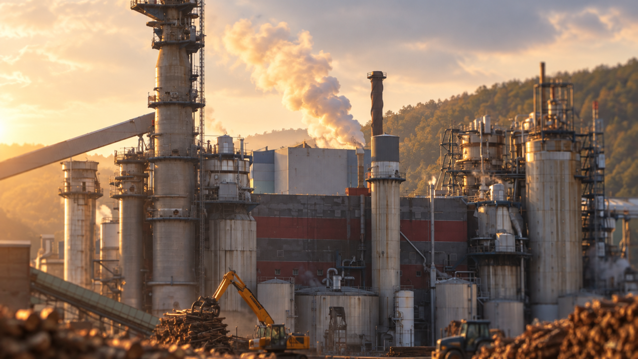 Saint-Gaudens pulp mill and industrial site