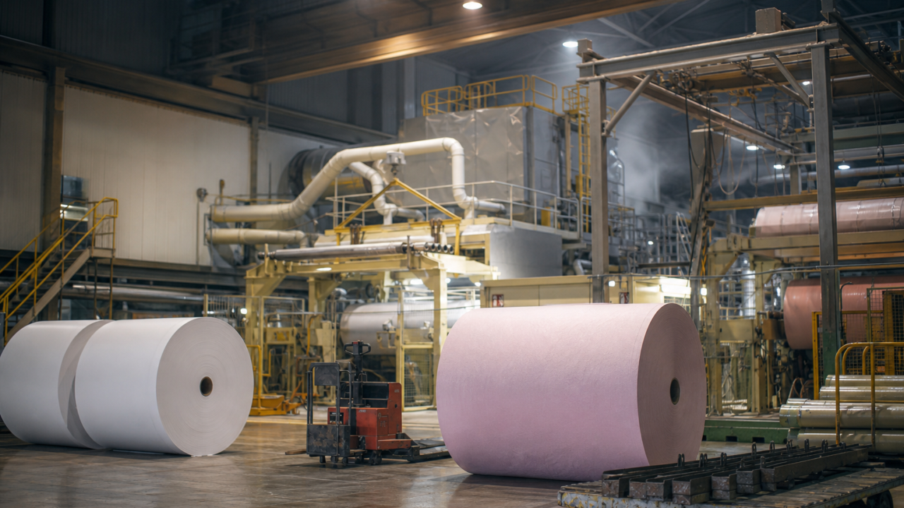 Usine de papier tissue dans les Vosges